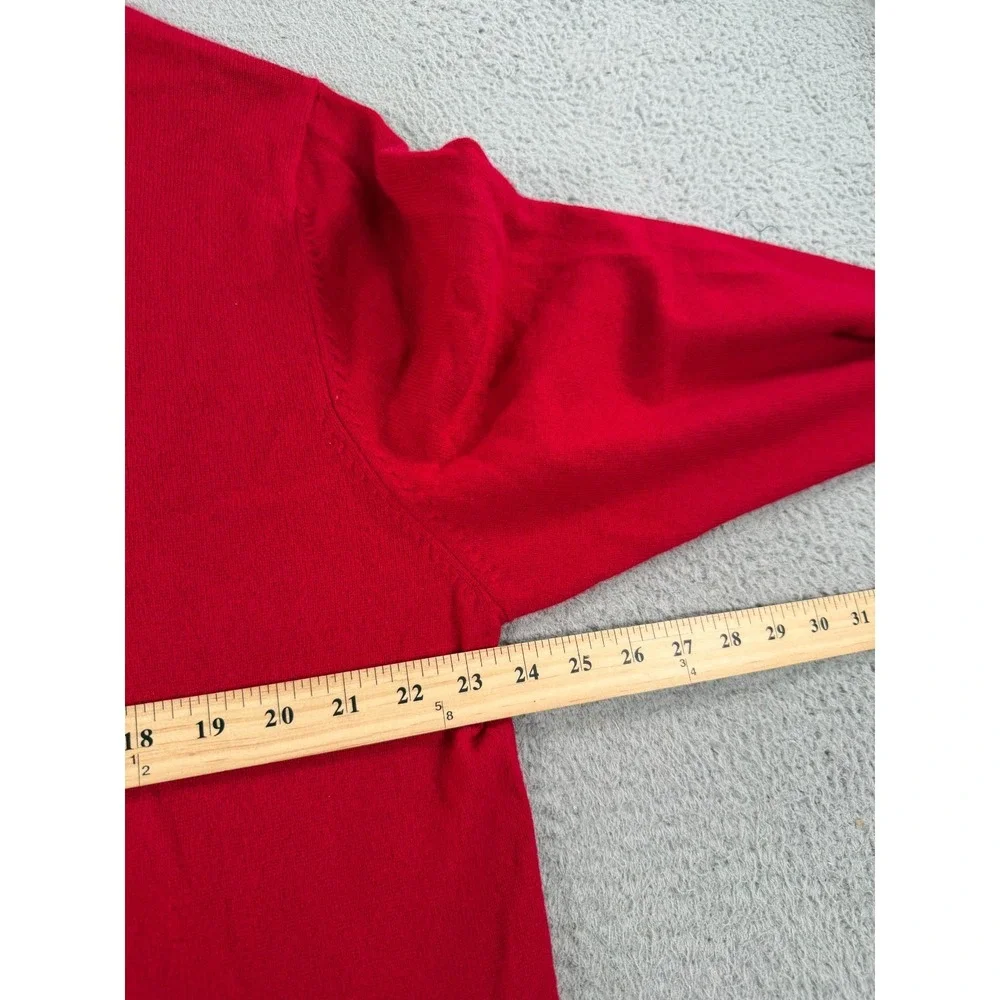 Turnbury Cashmere Sweater Men's XL Red Knit Long Sleeve‎ Neck Pullover Casual